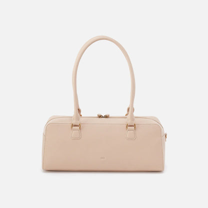 back view of the Sadie Satchel in stonewash