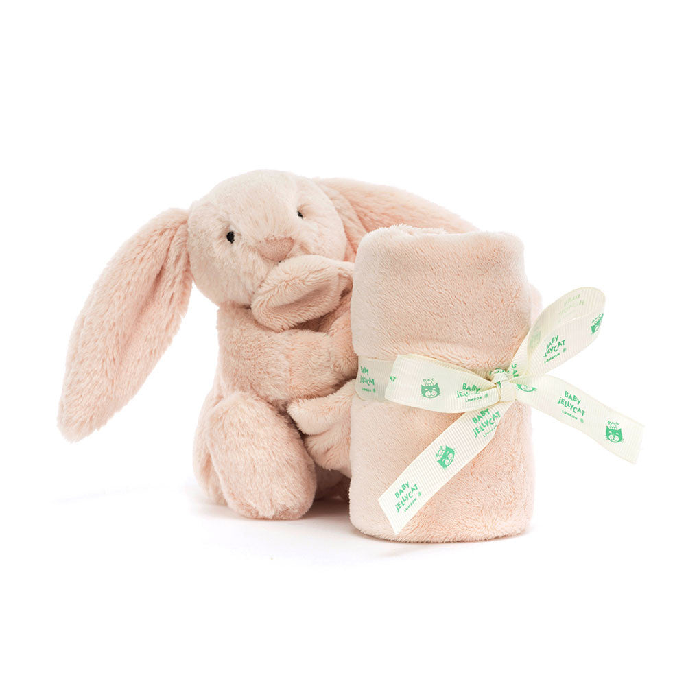 front view of blush Bashful Bunny Soother Plush Toy