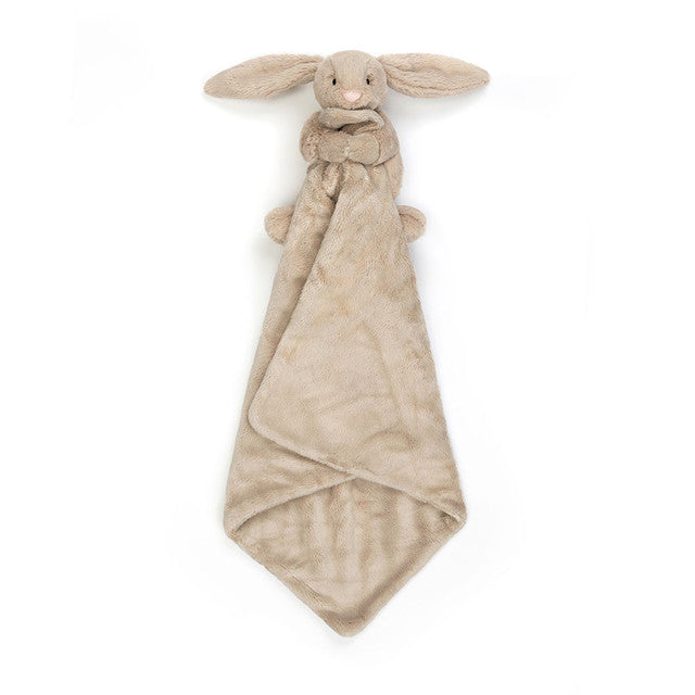 open view of beige Bashful Bunny Soother Plush Toy