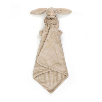 open view of beige Bashful Bunny Soother Plush Toy