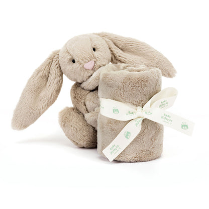 front view of beige Bashful Bunny Soother Plush Toy