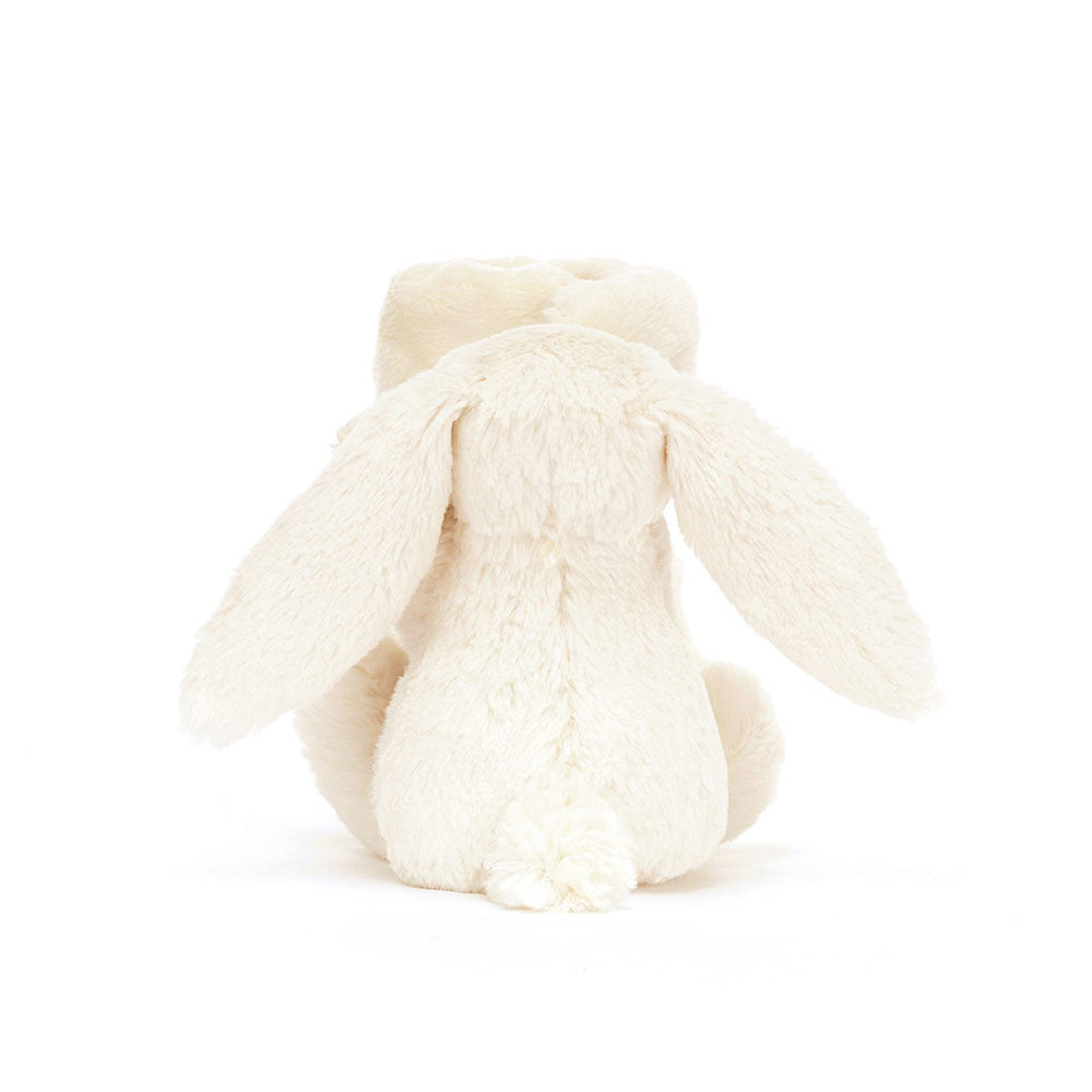 back view of Blossom Bunny Soother Plush Toy Cream Berry