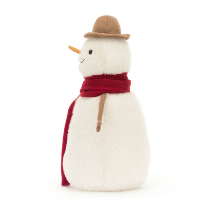 side view of Jesse Snowman Plush Toy.