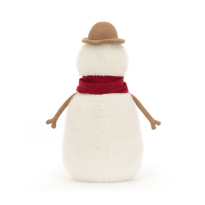 back view of Jesse Snowman Plush Toy.