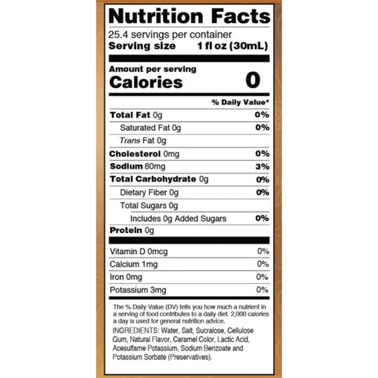 Nutrition facts and ingredient list. Please call 501-327-2182 for more information.