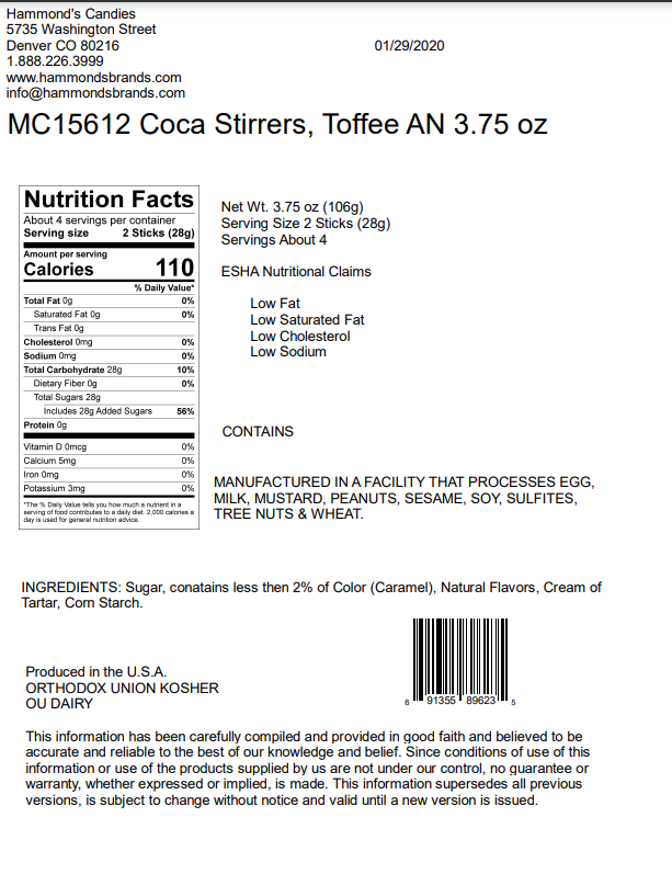 Ingredient list and nutritional information. Please call 501-327-2182 for more information.