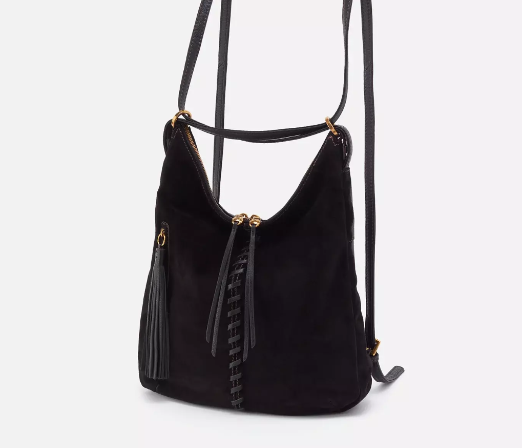 Pier Shoulder Bag in Pebbled Leather - Black – HOBO