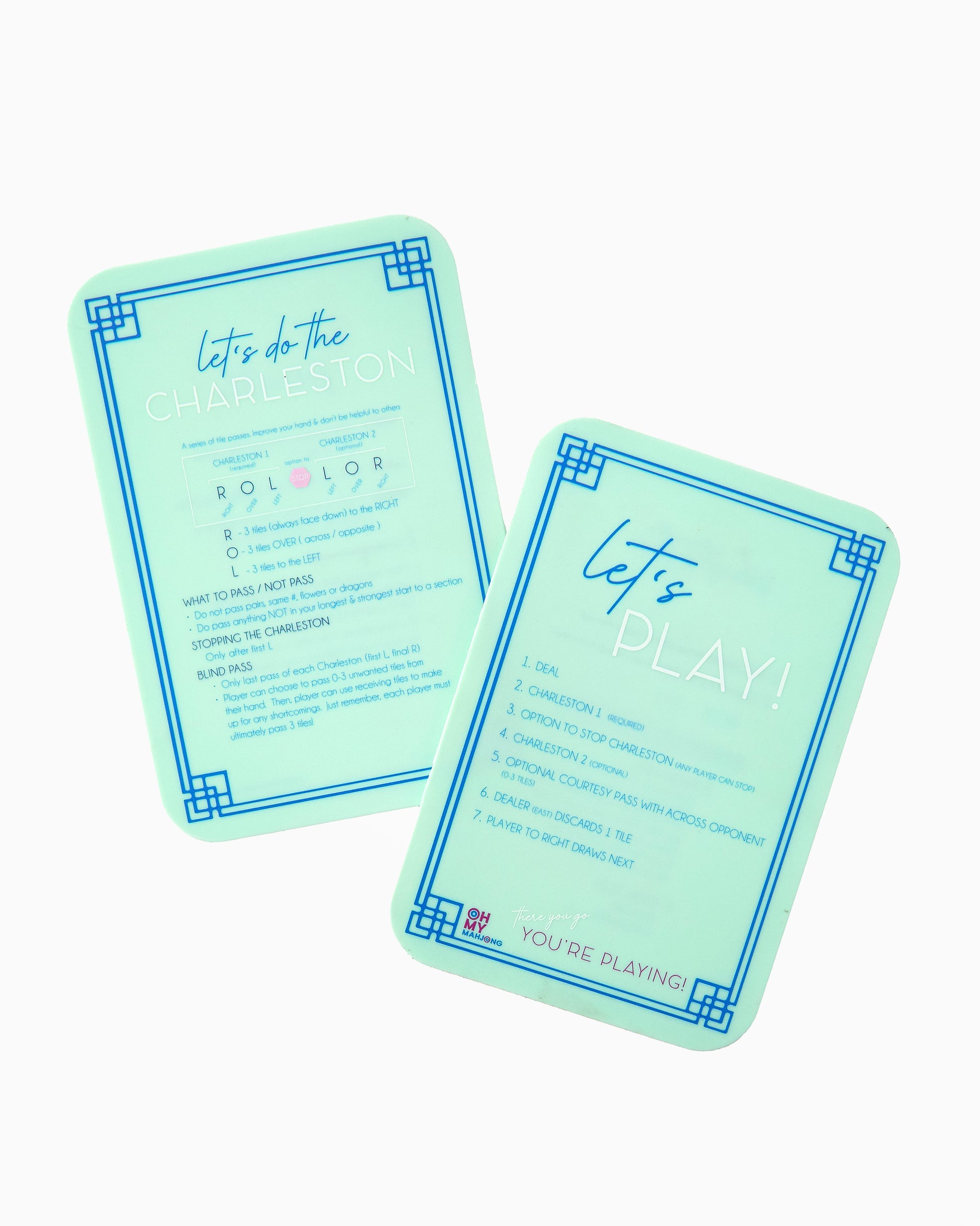 front side of mint shuffler cards