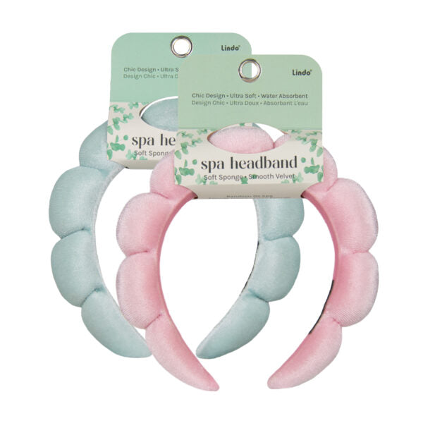 1 blue and 1 pink Velvet Cloud Headband