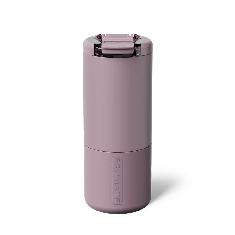 lavender travel tumbler with flip lid shown on a white background