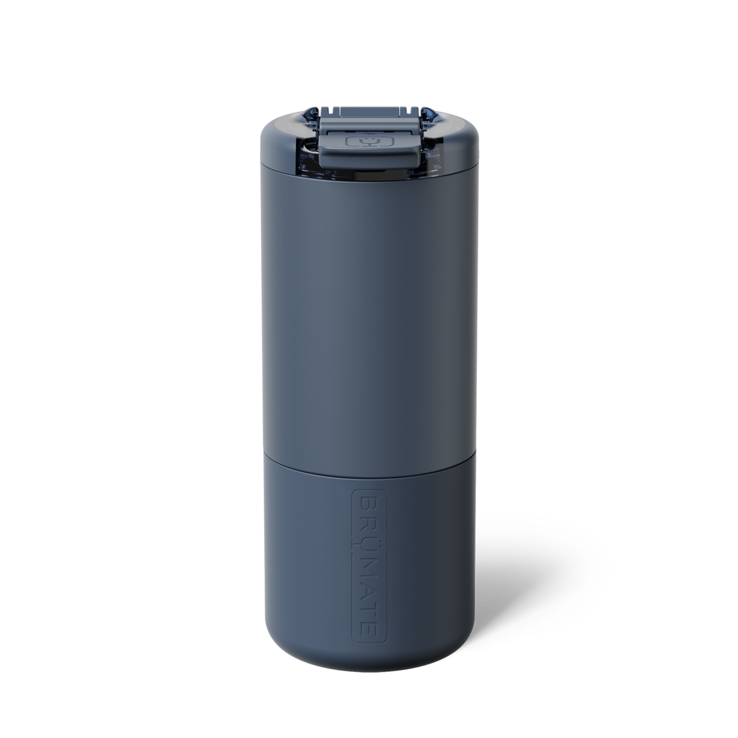 insolated tumbler with lid in a deep blue  hue