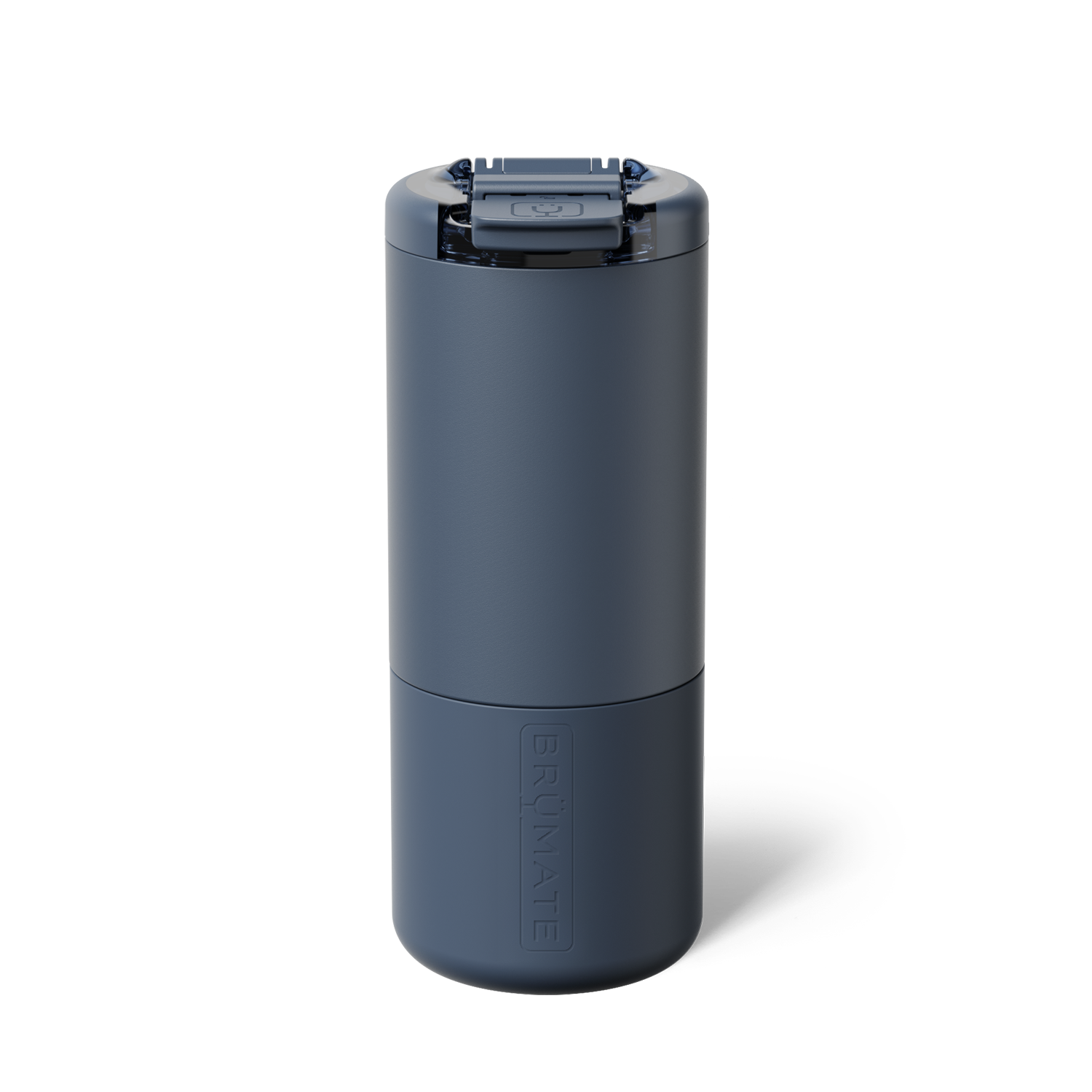 insolated tumbler with lid in a deep blue  hue