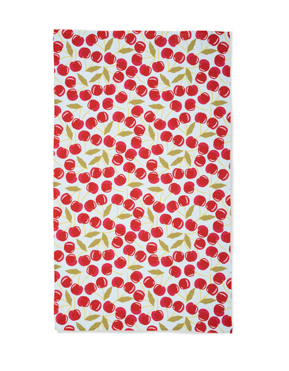 Sweet Cherry Tea Towel laying flat