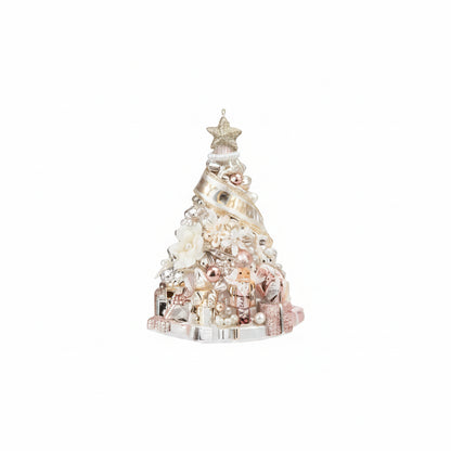 silver, gold, a gem christmas tree ornament