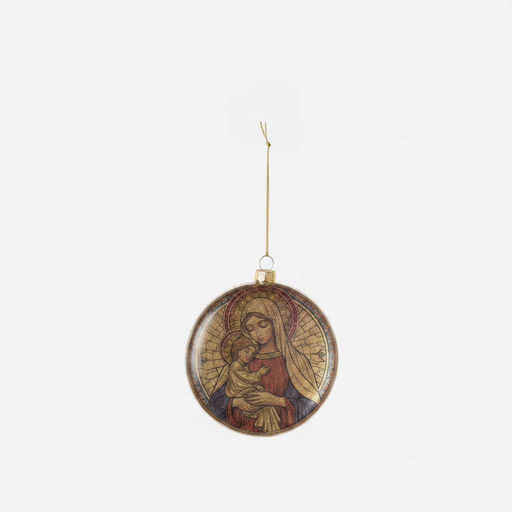 ornament featuring mary holding jesus