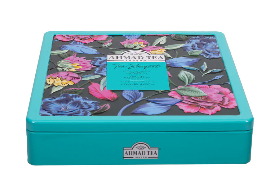 side view of ahmad tea assortment