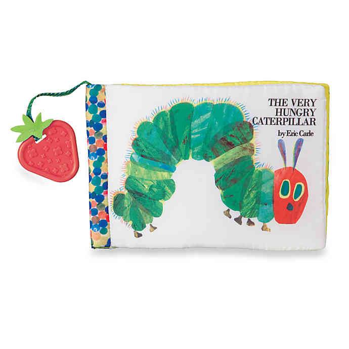 Eric Carle - The Very Hungry Caterpillar Soft Book with Strawberry Teether on a white background.