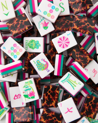 style shot of glow wild mahjong tiles