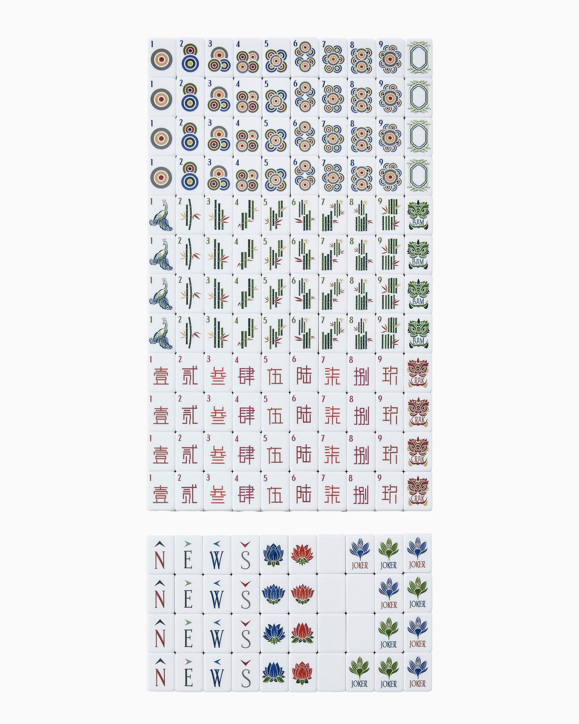 full set of heritage mahjong tiles