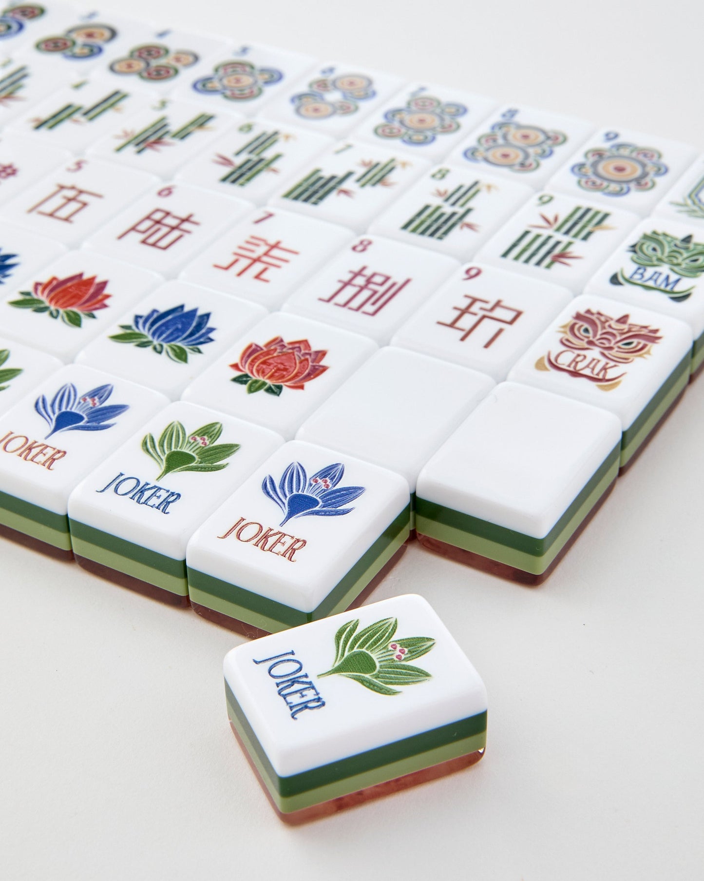style shot of heritage mahjong tiles
