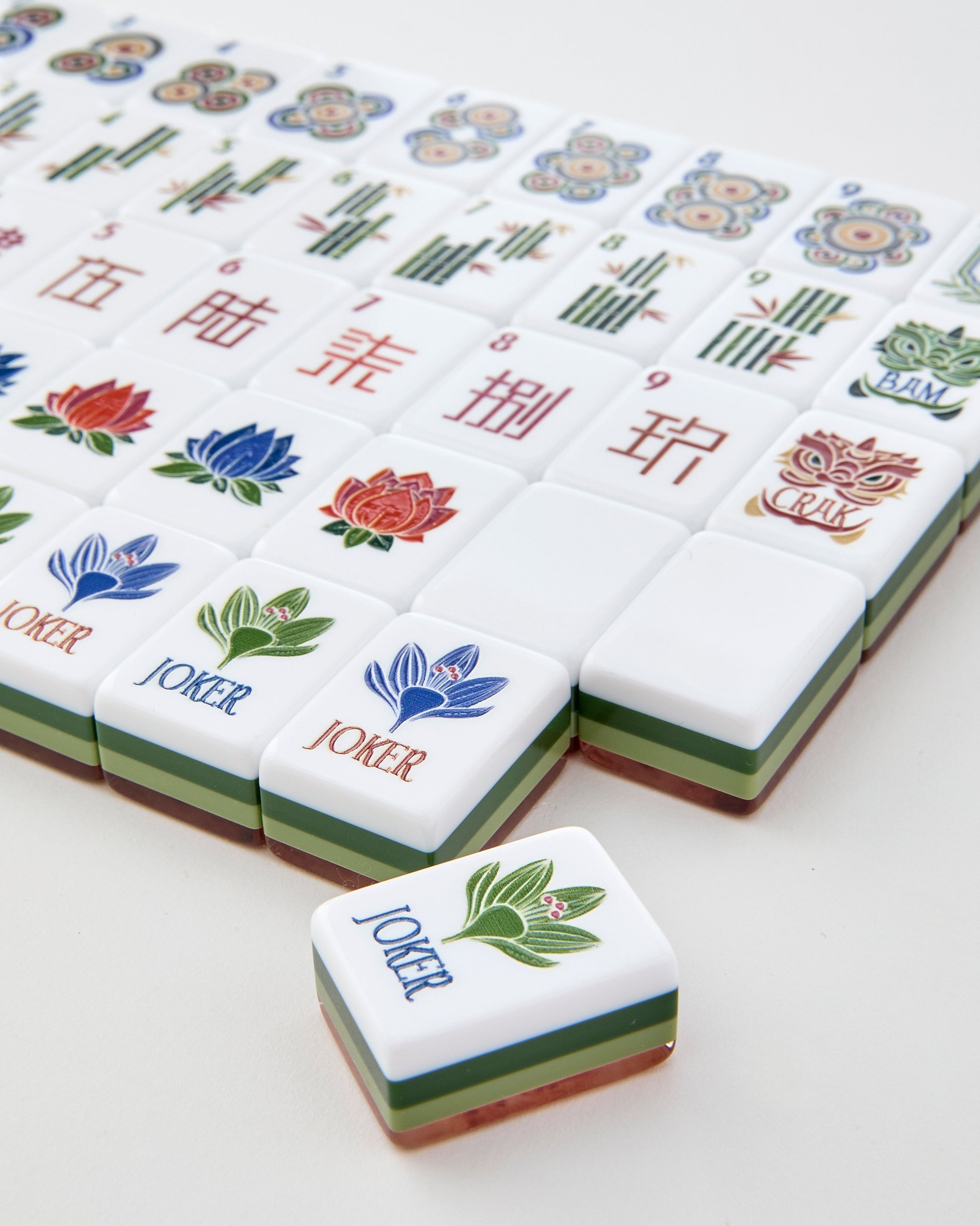 style shot of heritage mahjong tiles