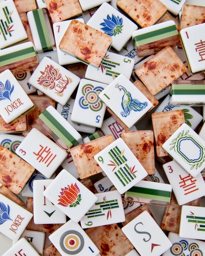 style shot of heritage mahjong tiles