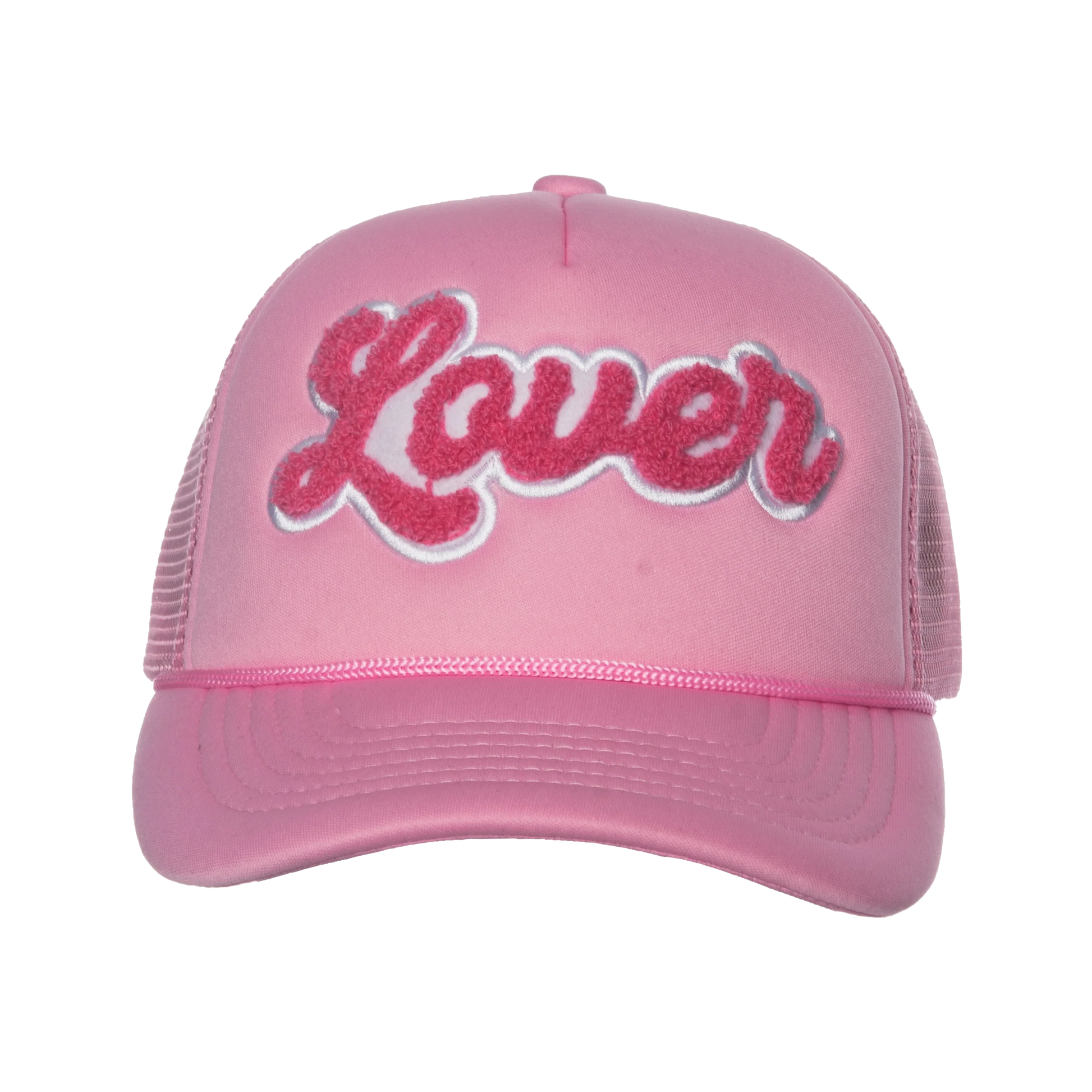 pink "lover" hat.