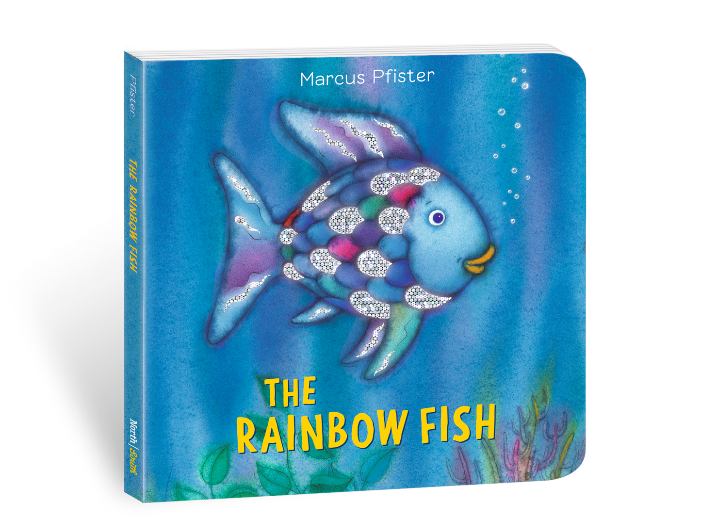the rainbow fish book against a white background
