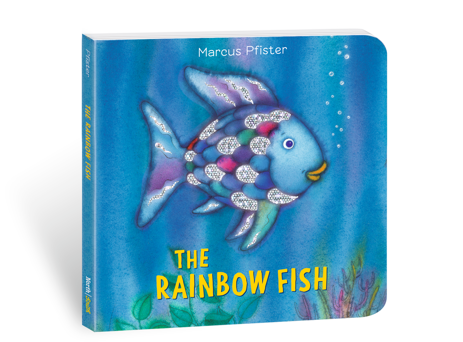 the rainbow fish book against a white background