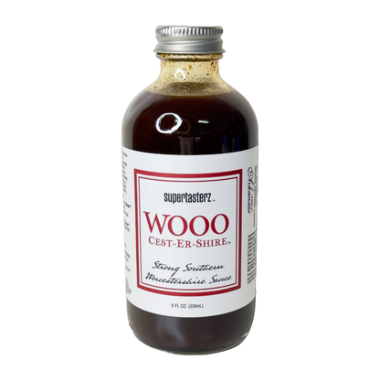 jar of Wooo Cest-Er-Shire - Strong Southern Worcestershire Sauce shown on a white background