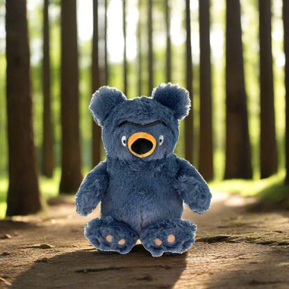 Mother Bruce Doll plush toy in the woods