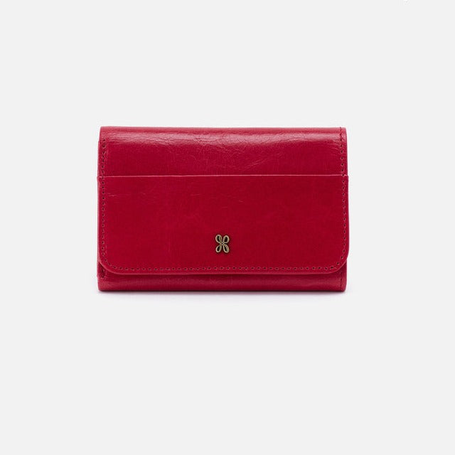 CLARET JILL WALLET ON A WHITE BACKGROUND.
