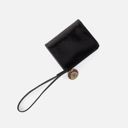 front view of black Coin Wristlet Wallet