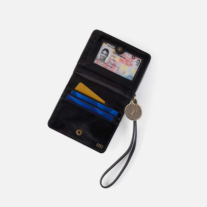 interior view of black Coin Wristlet Wallet
