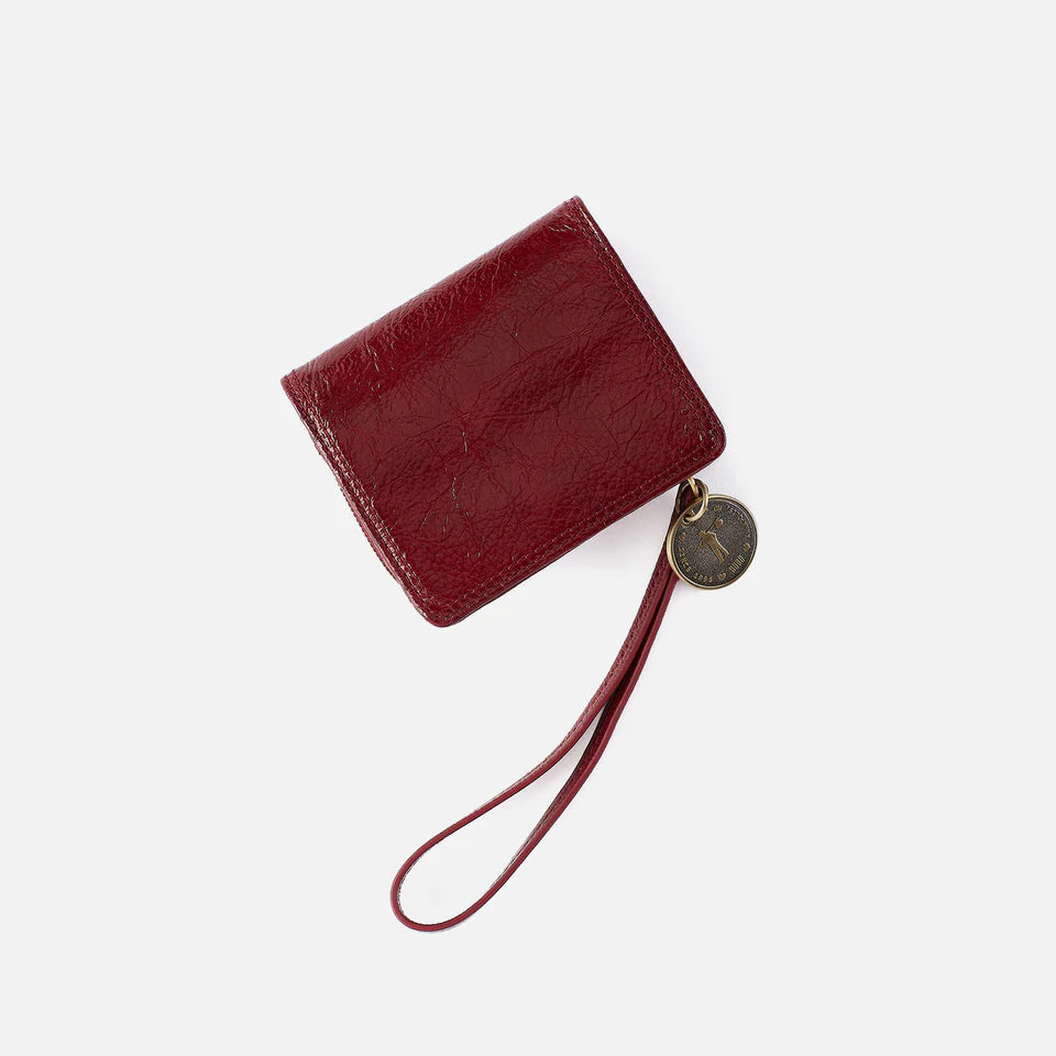 aniline gloss leather Coin Wristlet Wallet