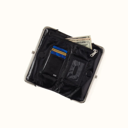 open insdie view of the lauren wallet