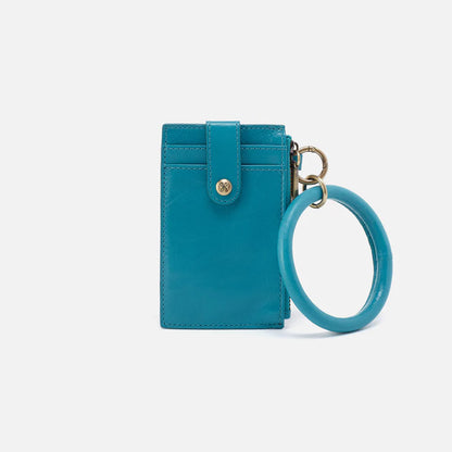 front of blue Ring Credit Card Wristlet.