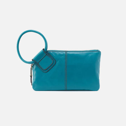 biscayne blue sable wristlet on a white background.