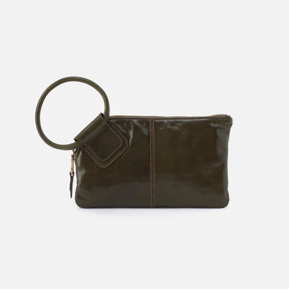 deep moss sable wristlet on a white background.