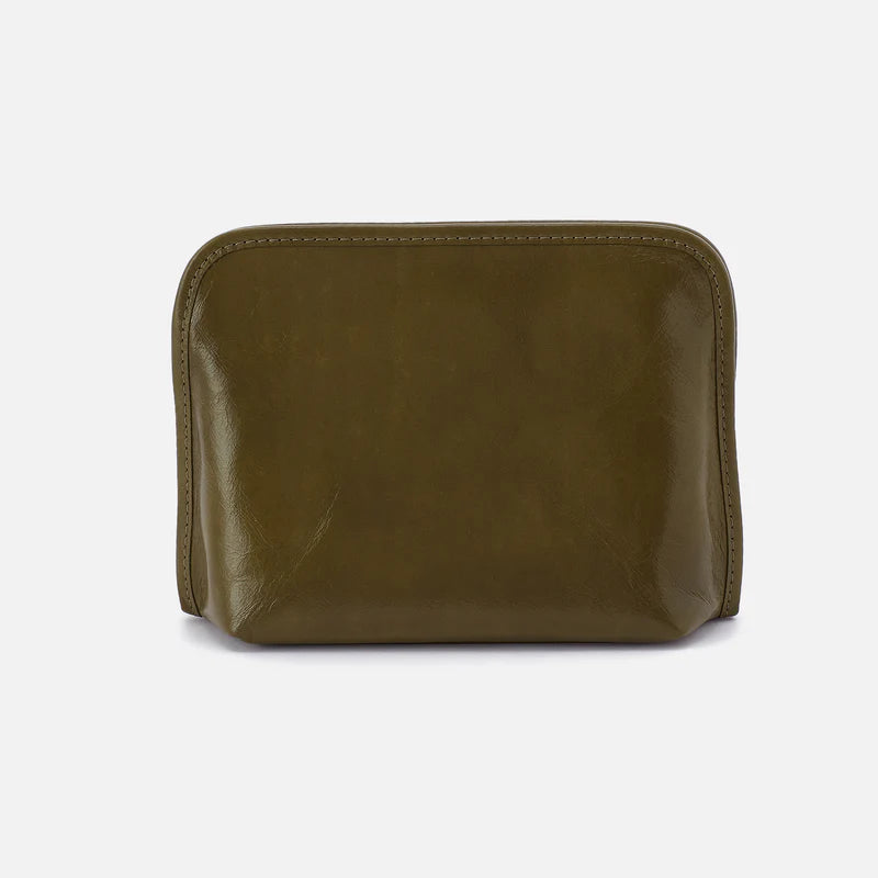 closed view of the beauty organizer in the color olive veil