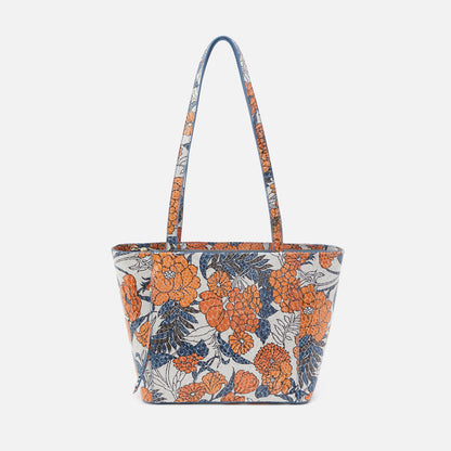 front view of orange blossom Haven Tote on a white background.