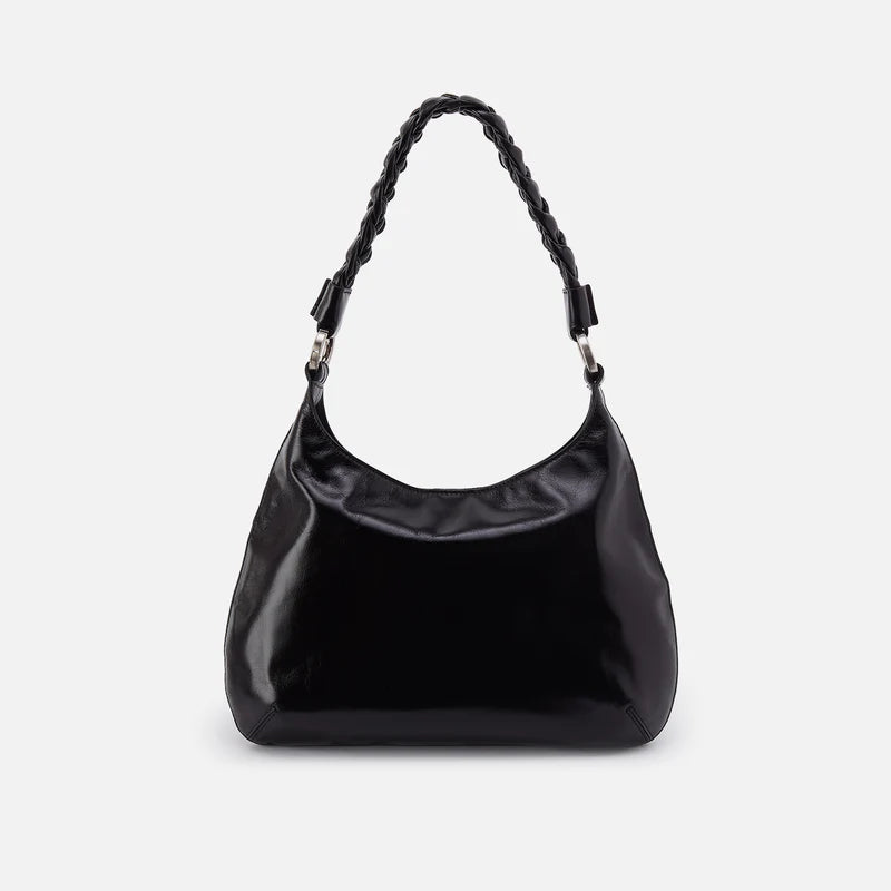 black Madison Shoulder Bag shown on a white background