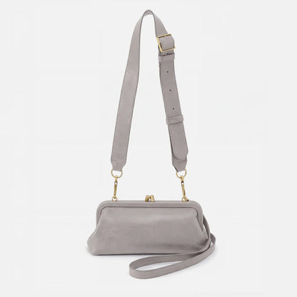 Alba Frame Small Shoulder Bag in light gray
