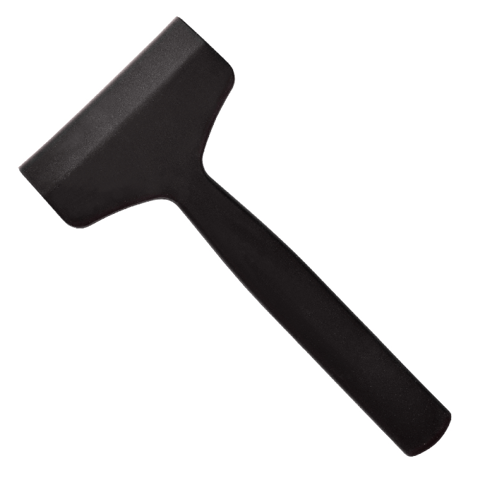 small Black silicone squeegee on a white background