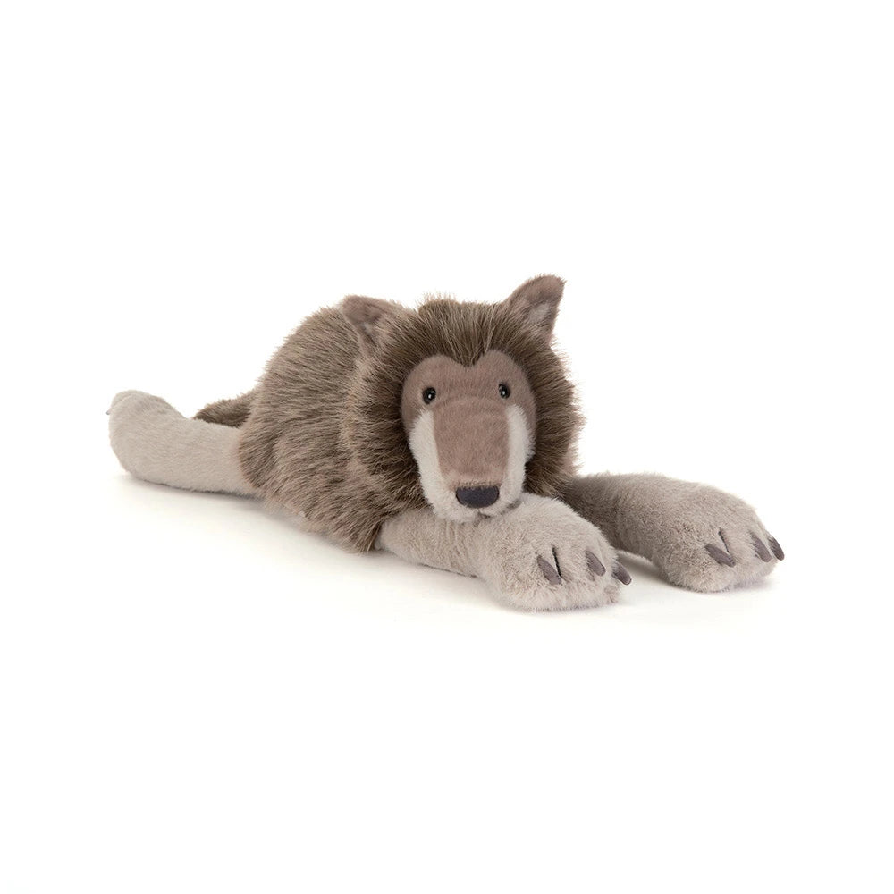 front view of Ulrich Wolf Plush Toy