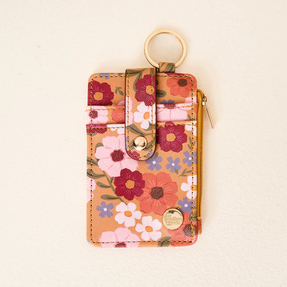 mustard wild about you keychain card wallet.