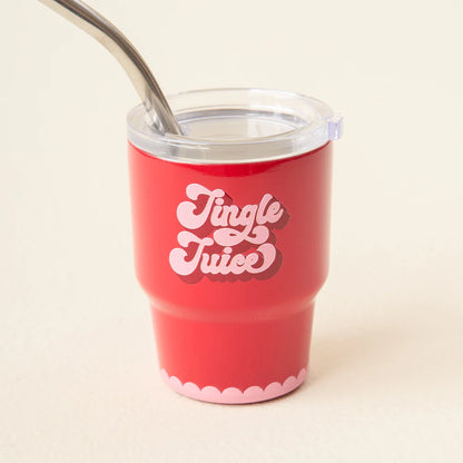 jingle juice tiny tumbler shown on an off-white background.