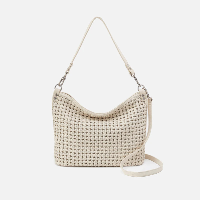 pier whitecap woven leather bag