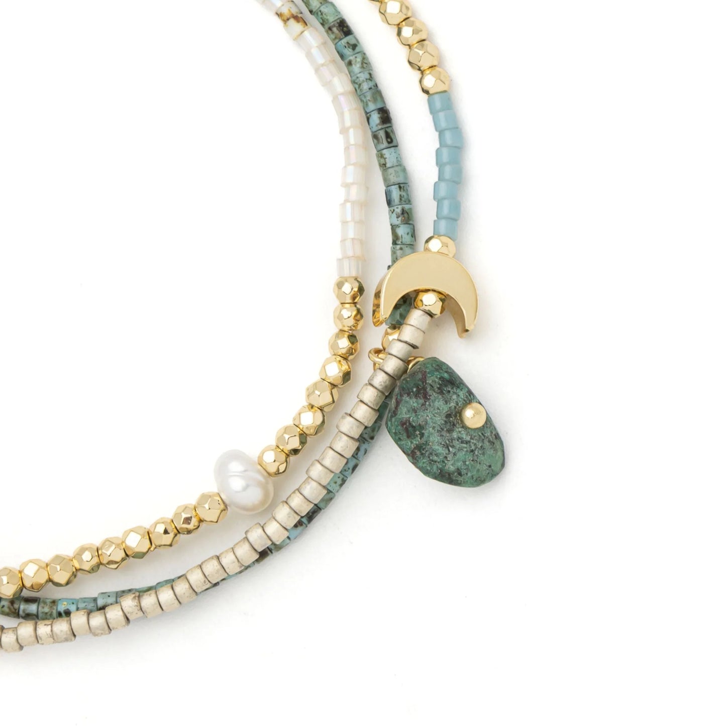 close-up of beaded wrap
