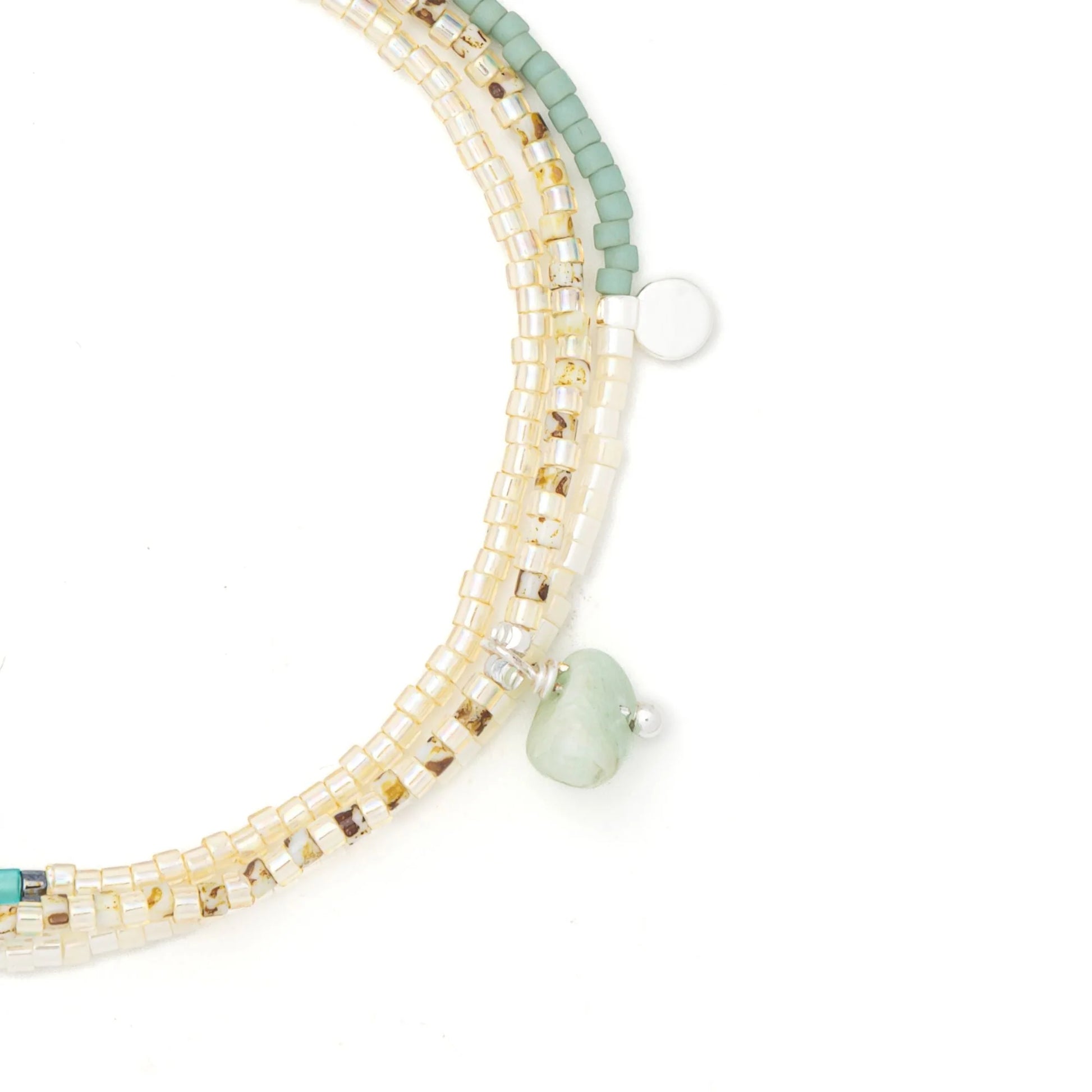 close-up of beaded wrap
